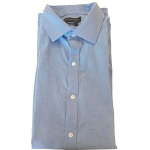 Tommy Hilfiger Men's Blue Shirt Slim Fit XXL  17- 17.5 , 32/33 100% COTTON #139